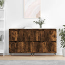 vidaXL Dressoirs 2 st bewerkt hout wit