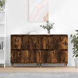 vidaXL Dressoirs 2 st bewerkt hout wit
