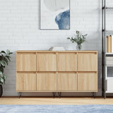 vidaXL Dressoirs 2 st bewerkt hout wit