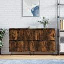 vidaXL Dressoirs 2 st bewerkt hout wit