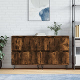 vidaXL Dressoirs 2 st bewerkt hout wit