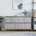 vidaXL Dressoirs 2 st bewerkt hout wit