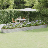 vidaXL Plantenbak 100x100x36 cm gegalvaniseerd staal groen