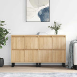 vidaXL Dressoirs 2 st bewerkt hout wit