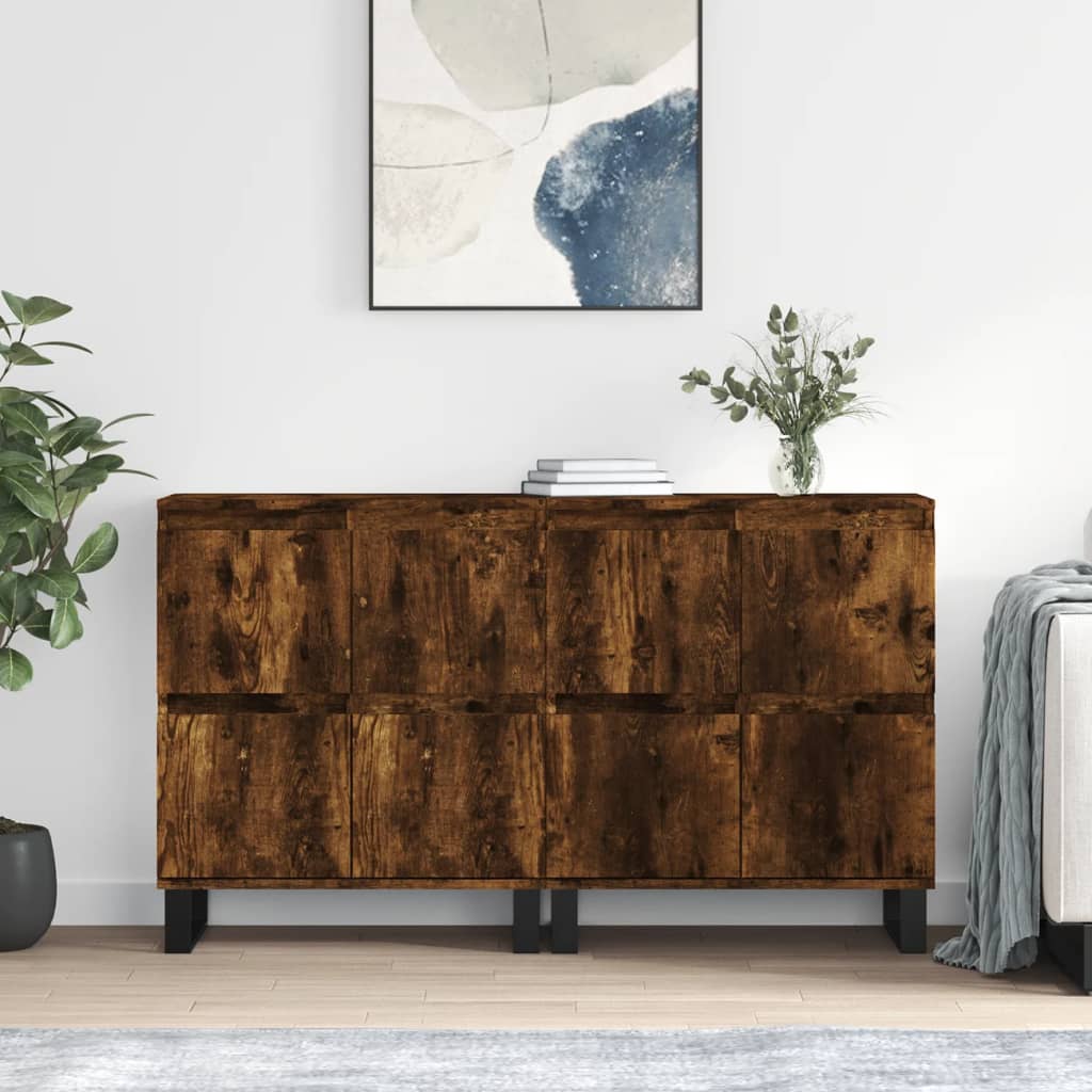 vidaXL Dressoirs 2 st bewerkt hout wit