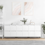vidaXL Dressoirs 2 st bewerkt hout wit