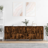 vidaXL Dressoirs 2 st bewerkt hout wit
