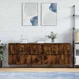 vidaXL Dressoirs 2 st bewerkt hout wit