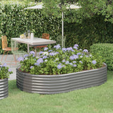 vidaXL Plantenbak 100x100x36 cm gegalvaniseerd staal groen