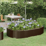 vidaXL Plantenbak 100x100x36 cm gegalvaniseerd staal groen