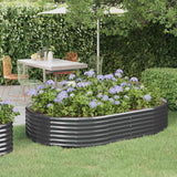 vidaXL Plantenbak 100x100x36 cm gegalvaniseerd staal groen
