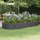 vidaXL Plantenbak 100x100x36 cm gegalvaniseerd staal groen