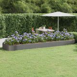 vidaXL Plantenbak 100x100x36 cm gegalvaniseerd staal groen