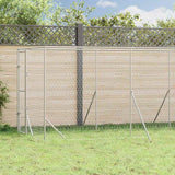 vidaXL Outdoor Dog Kennel 2x2x2 m Galvanized Steel Silver