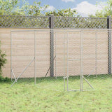 vidaXL Outdoor Dog Kennel 2x2x2 m Galvanized Steel Silver