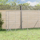 vidaXL Outdoor Dog Kennel 2x2x2 m Galvanized Steel Silver