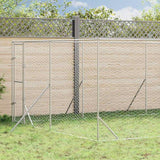 vidaXL Outdoor Dog Kennel 2x2x2 m Galvanized Steel Silver