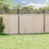 vidaXL Outdoor Dog Kennel 2x2x2 m Galvanized Steel Silver