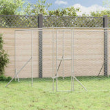 vidaXL Outdoor Dog Kennel 2x2x2 m Galvanized Steel Silver