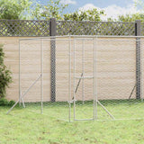 vidaXL Outdoor Dog Kennel 2x2x2 m Galvanized Steel Silver