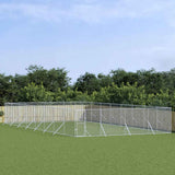 vidaXL Outdoor Dog Kennel 2x2x2 m Galvanized Steel Silver