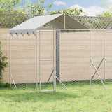 vidaXL Dog Kennel with Roof 2x2x2.5 m Galvanized Steel Silver