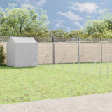 vidaXL Dog Kennel with Roof 4x4x2.5 m Galvanized Steel Silver