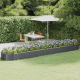 vidaXL Plantenbak 100x100x36 cm gegalvaniseerd staal groen