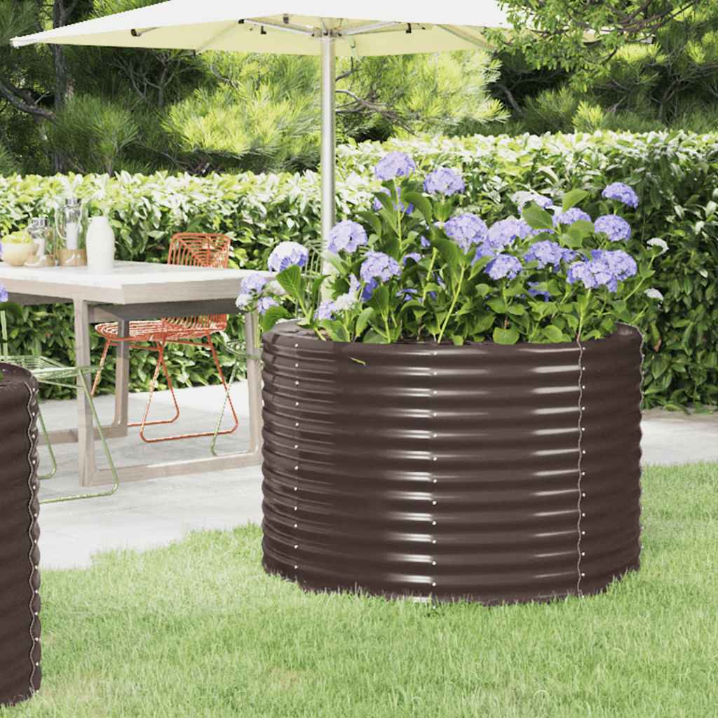 vidaXL Plantenbak 100x100x68 cm gegalvaniseerd staal groen