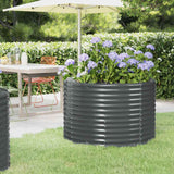 vidaXL Plantenbak 100x100x68 cm gegalvaniseerd staal groen