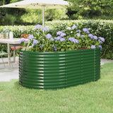 vidaXL Plantenbak 100x100x68 cm gegalvaniseerd staal groen