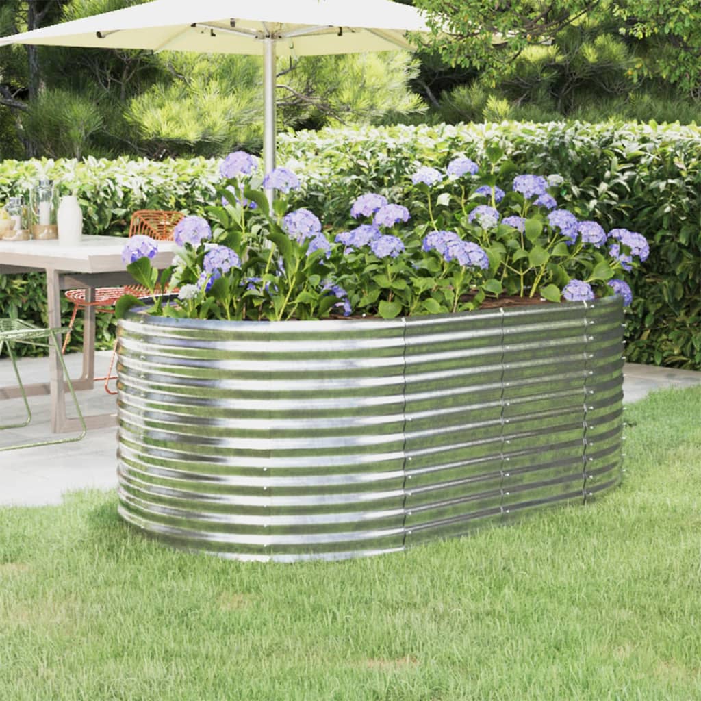 vidaXL Plantenbak 100x100x68 cm gegalvaniseerd staal groen