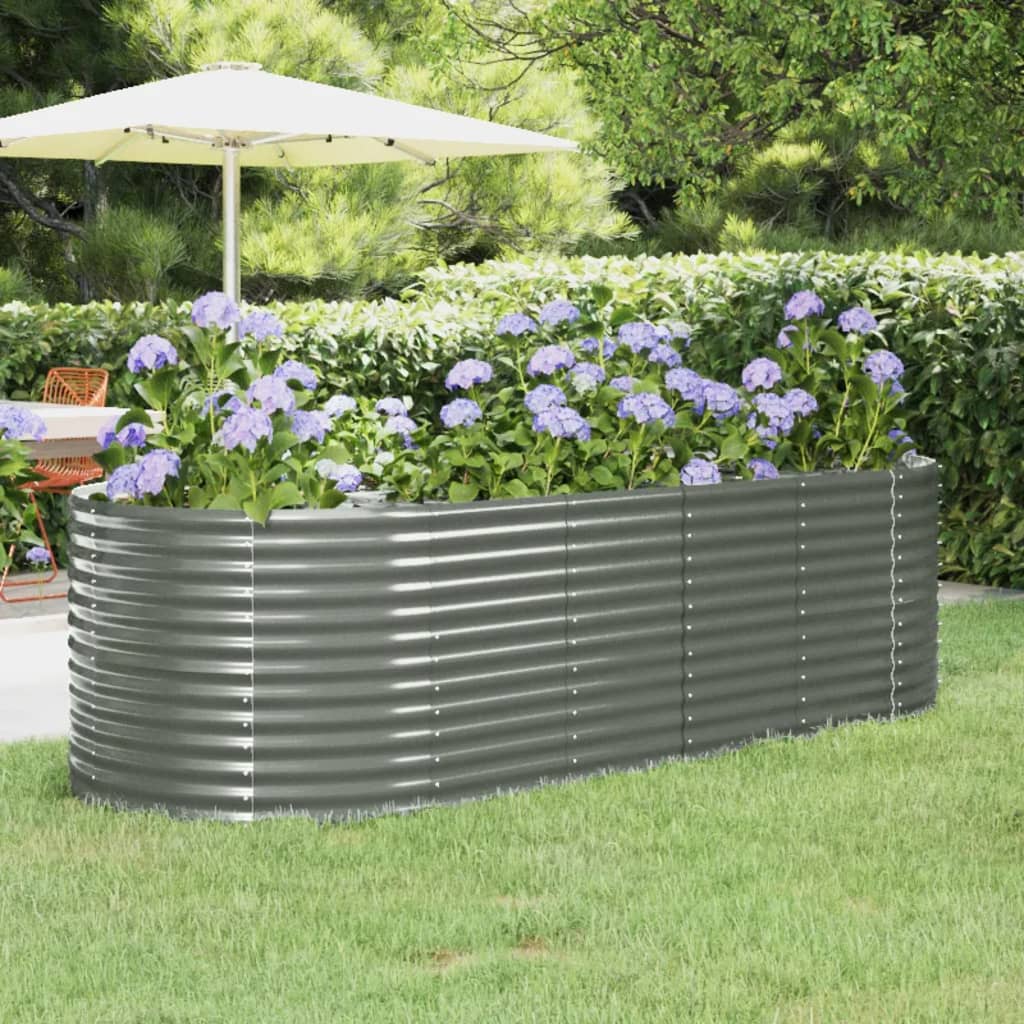 vidaXL Plantenbak 100x100x68 cm gegalvaniseerd staal groen