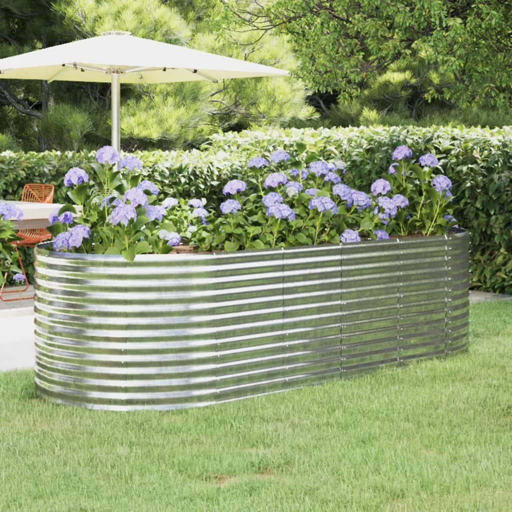 vidaXL Plantenbak 100x100x68 cm gegalvaniseerd staal groen