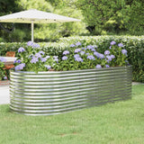 vidaXL Plantenbak 100x100x68 cm gegalvaniseerd staal groen