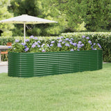 vidaXL Plantenbak 100x100x68 cm gegalvaniseerd staal groen