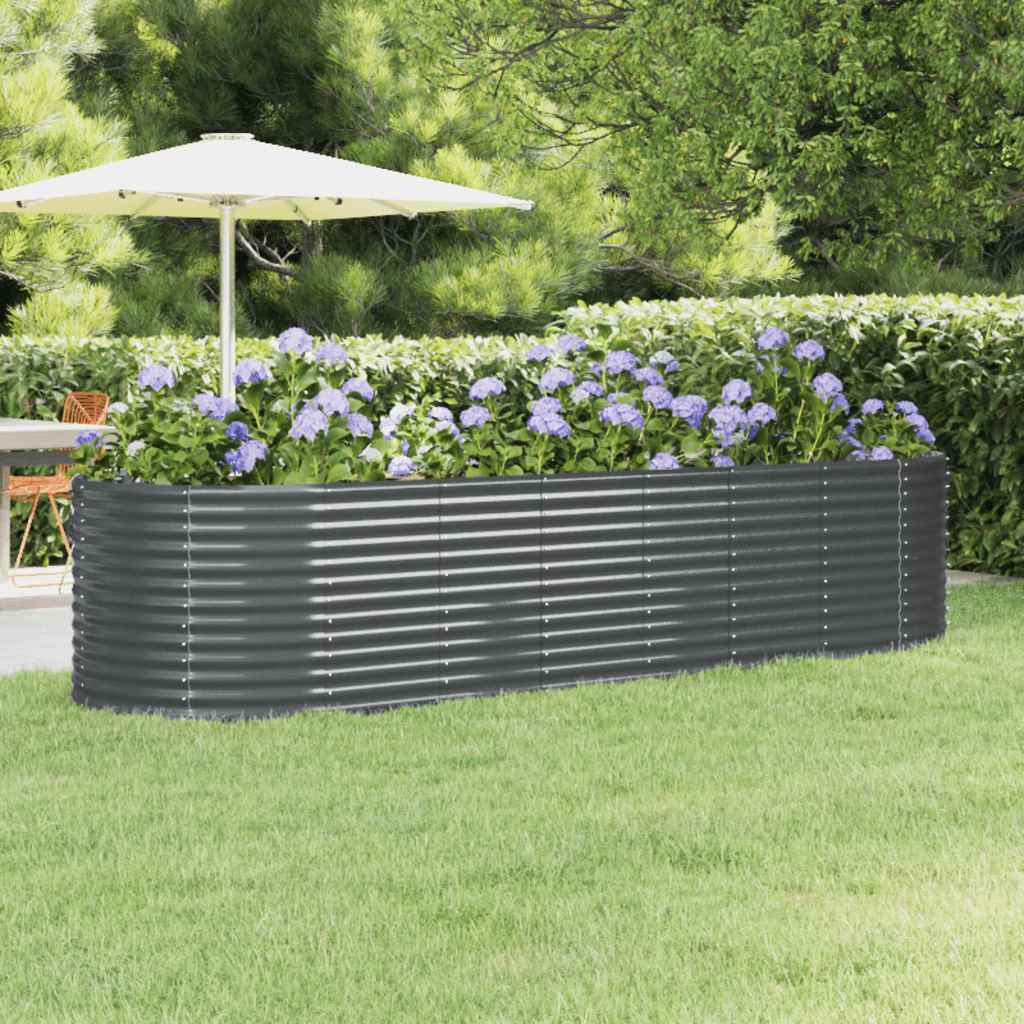 vidaXL Plantenbak 100x100x68 cm gegalvaniseerd staal groen