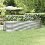 vidaXL Plantenbak 100x100x68 cm gegalvaniseerd staal groen