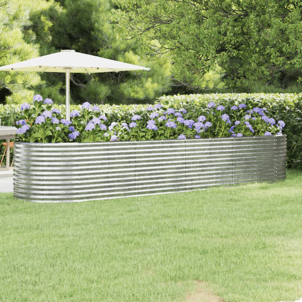 vidaXL Plantenbak 100x100x68 cm gegalvaniseerd staal groen