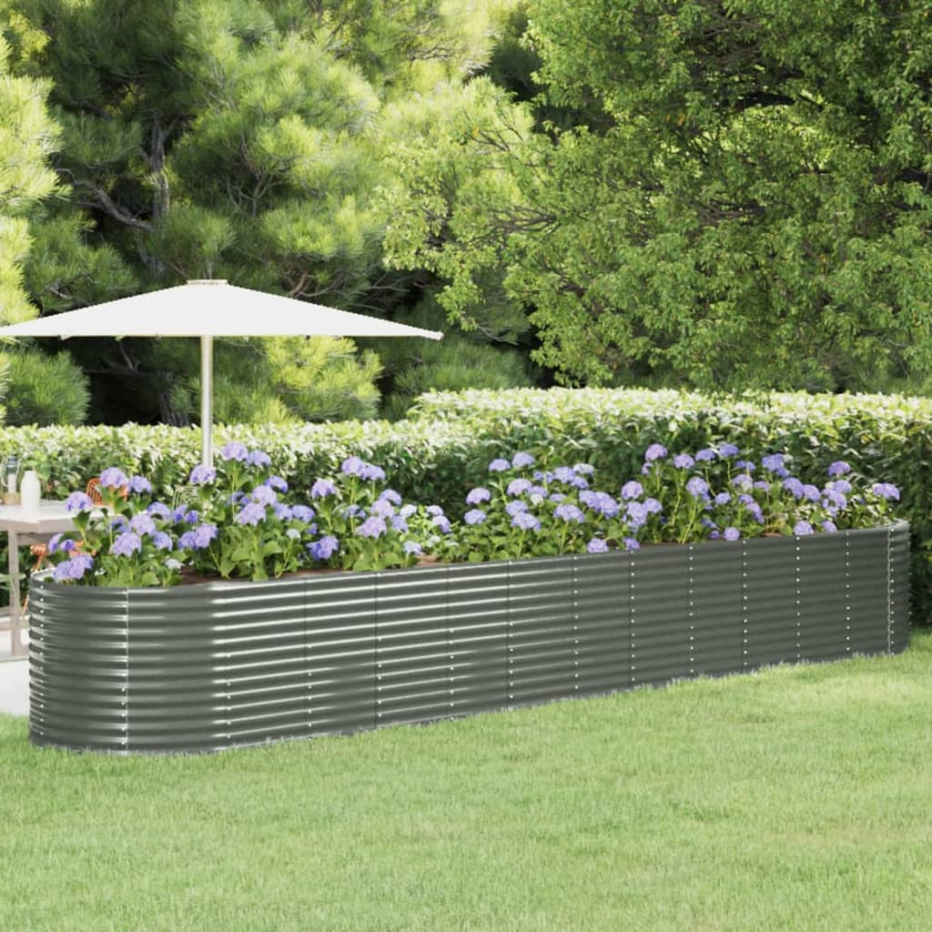 vidaXL Plantenbak 100x100x68 cm gegalvaniseerd staal groen
