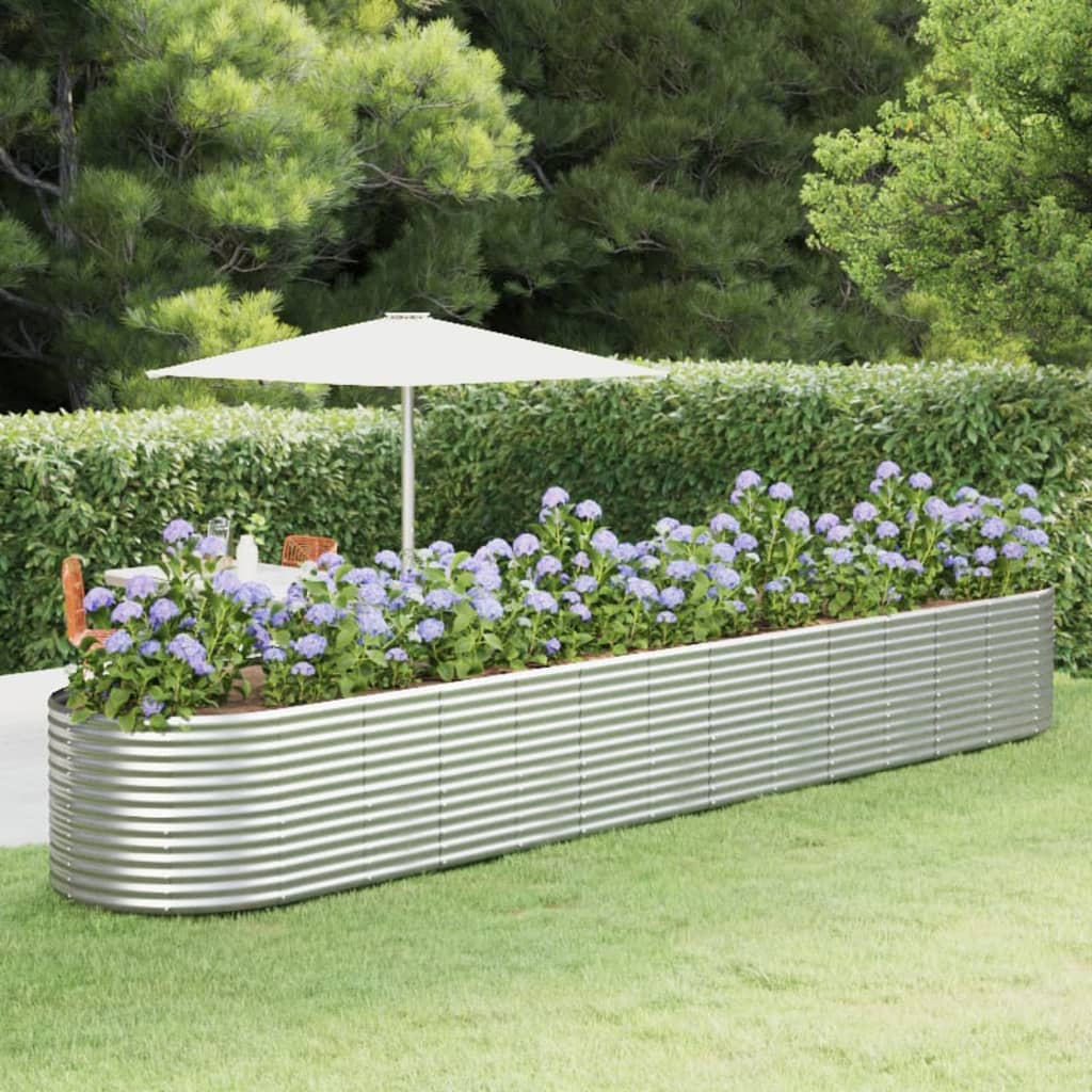 vidaXL Plantenbak 100x100x68 cm gegalvaniseerd staal groen