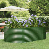 vidaXL Plantenbak 100x100x68 cm gegalvaniseerd staal groen