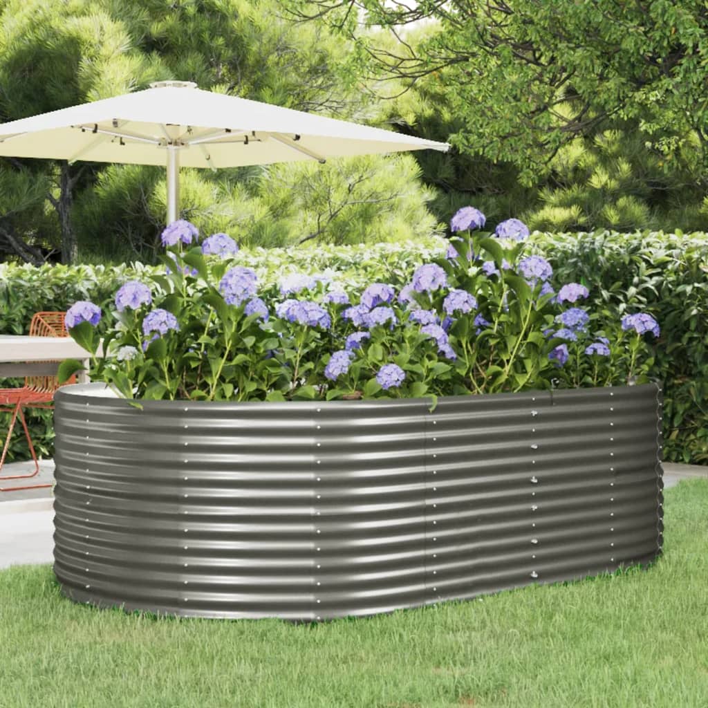vidaXL Plantenbak 100x100x68 cm gegalvaniseerd staal groen