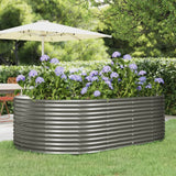 vidaXL Plantenbak 100x100x68 cm gegalvaniseerd staal groen