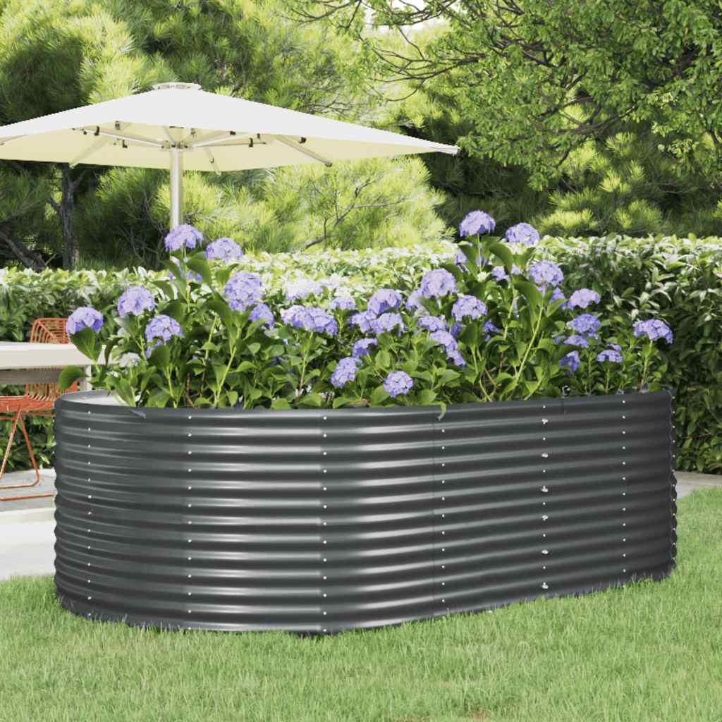 vidaXL Plantenbak 100x100x68 cm gegalvaniseerd staal groen