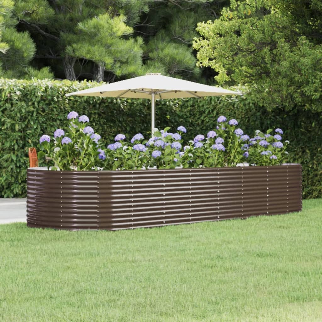vidaXL Plantenbak 100x100x68 cm gegalvaniseerd staal groen