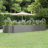 vidaXL Plantenbak 100x100x68 cm gegalvaniseerd staal groen