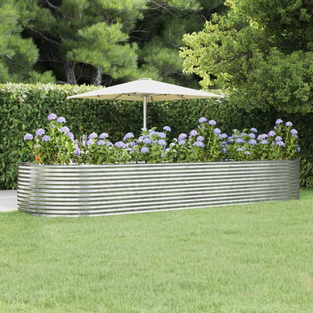 vidaXL Plantenbak 100x100x68 cm gegalvaniseerd staal groen