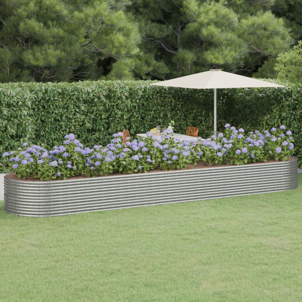 vidaXL Plantenbak 100x100x68 cm gegalvaniseerd staal groen