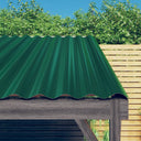 vidaXL Panneaux muraux 12 st 60x36 cm acier galvanisé vert